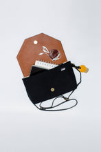Load image into Gallery viewer, Patton | Signature Black Canvas + Black Leather Crossbody Handbag