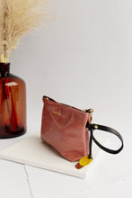 Load image into Gallery viewer, Naomi Leather Zipper Clutch | Blush