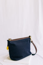 Load image into Gallery viewer, Hobby | Signature Navy Canvas + Brown Leather Handbag
