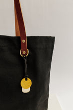 Load image into Gallery viewer, Wilson | Signature Black Canvas + Brown Leather Tote