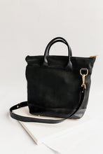 Load image into Gallery viewer, Otto | Signature Black Canvas + Black Leather Handbag