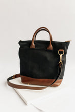Load image into Gallery viewer, Otto | Signature Black Canvas + Brown Leather Handbag