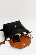 Load image into Gallery viewer, Hobby | Signature Black Canvas + Brown Leather Handbag