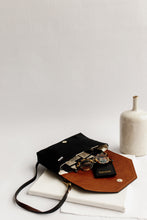 Load image into Gallery viewer, Patton | Signature Black Canvas + Brown Leather Crossbody Handbag