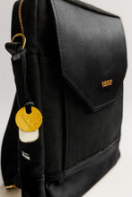 Load image into Gallery viewer, Corbin | Signature Black Canvas + Black Leather Backpack