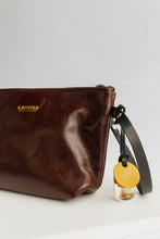 Load image into Gallery viewer, Naomi Leather Zipper Clutch | Walnut