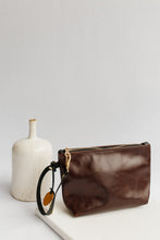 Load image into Gallery viewer, Naomi Leather Zipper Clutch | Walnut