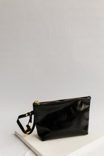 Load image into Gallery viewer, Naomi Leather Zipper Clutch | Black