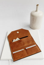 Load image into Gallery viewer, Wallet | Black + Camel Leather
