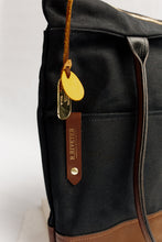 Load image into Gallery viewer, Grant | Signature Black Canvas + Brown Leather Tote