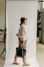 Load image into Gallery viewer, Otto | Signature Black Canvas + Brown Leather Handbag