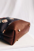 Load image into Gallery viewer, Otto | Special Edition Vintage Botanical Print + Brown Leather Handbag