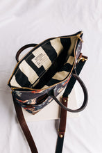 Load image into Gallery viewer, Otto | Special Edition Vintage Botanical Print + Brown Leather Handbag