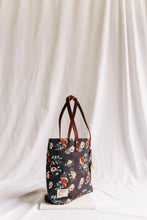 Load image into Gallery viewer, Wilson | Special Edition Vintage Botanical Print + Brown Leather Tote