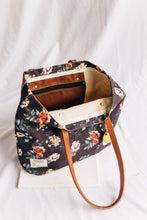 Load image into Gallery viewer, Wilson | Special Edition Vintage Botanical Print + Brown Leather Tote