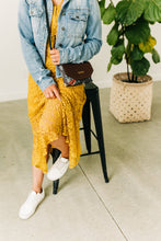 Load image into Gallery viewer, Whittle | Special Edition Vintage Botanical Print + Brown Leather Handbag