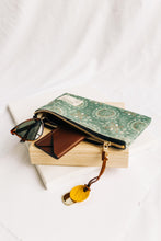 Load image into Gallery viewer, Zipper Pouch | Seaglass Tile Print Canvas