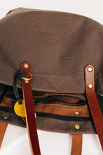 Load image into Gallery viewer, Wilson | Umber Canvas + Brown Leather Tote