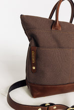 Load image into Gallery viewer, Otto | Umber Canvas + Brown Leather Handbag