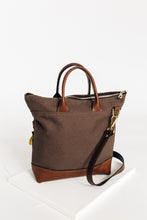 Load image into Gallery viewer, Otto | Umber Canvas + Brown Leather Handbag
