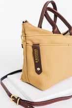 Load image into Gallery viewer, Dot | Harvest Tan Canvas + Brown Leather Handbag