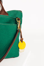 Load image into Gallery viewer, Dot | Bottle Green Canvas + Brown Leather Handbag