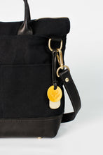 Load image into Gallery viewer, Otto | Signature Black Canvas + Black Leather Handbag
