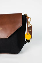 Load image into Gallery viewer, Hobby | Signature Black Canvas + Brown Leather Handbag
