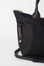 Load image into Gallery viewer, Dot | Signature Black Canvas + Black Leather Handbag
