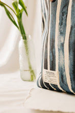 Load image into Gallery viewer, Wilson | Special Edition Beyond the Sea Stripe Canvas + Brown Leather Tote
