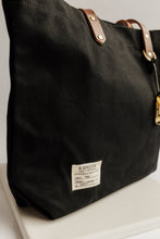 Load image into Gallery viewer, Wilson | Signature Black Canvas + Brown Leather Tote
