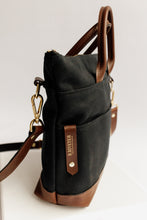 Load image into Gallery viewer, Otto | Signature Black Canvas + Brown Leather Handbag
