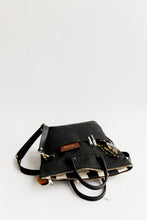 Load image into Gallery viewer, Otto | Signature Black Canvas + Black Leather Handbag
