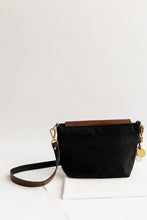 Load image into Gallery viewer, Hobby | Signature Black Canvas + Brown Leather Handbag
