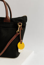 Load image into Gallery viewer, Dot | Signature Black Canvas + Brown Leather Handbag
