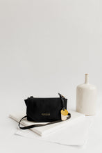 Load image into Gallery viewer, Whittle | Signature Black Canvas + Black Leather Handbag
