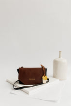 Load image into Gallery viewer, Whittle | Signature Black Canvas + Brown Leather Handbag
