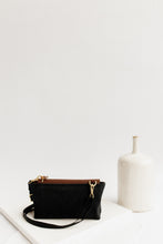 Load image into Gallery viewer, Patton | Signature Black Canvas + Brown Leather Crossbody Handbag 
