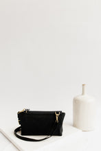 Load image into Gallery viewer, Whittle | Signature Black Canvas + Black Leather Handbag
