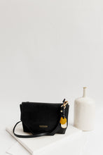 Load image into Gallery viewer, Patton | Signature Black Canvas + Black Leather Crossbody Handbag 
