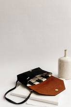 Load image into Gallery viewer, Patton | Signature Black Canvas + Black Leather Crossbody Handbag 
