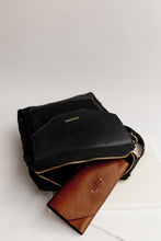Load image into Gallery viewer, Corbin | Signature Black Canvas + Black Leather Backpack
