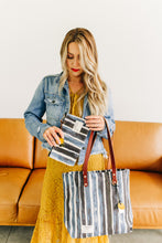 Load image into Gallery viewer, Zipper Pouch | Special Edition Beyond the Sea Stripe Canvas
