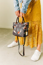 Load image into Gallery viewer, Dot | Special Edition Vintage Botanical Print + Brown Leather Handbag
